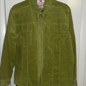 Quacker Factory Green Corduroy Jacket